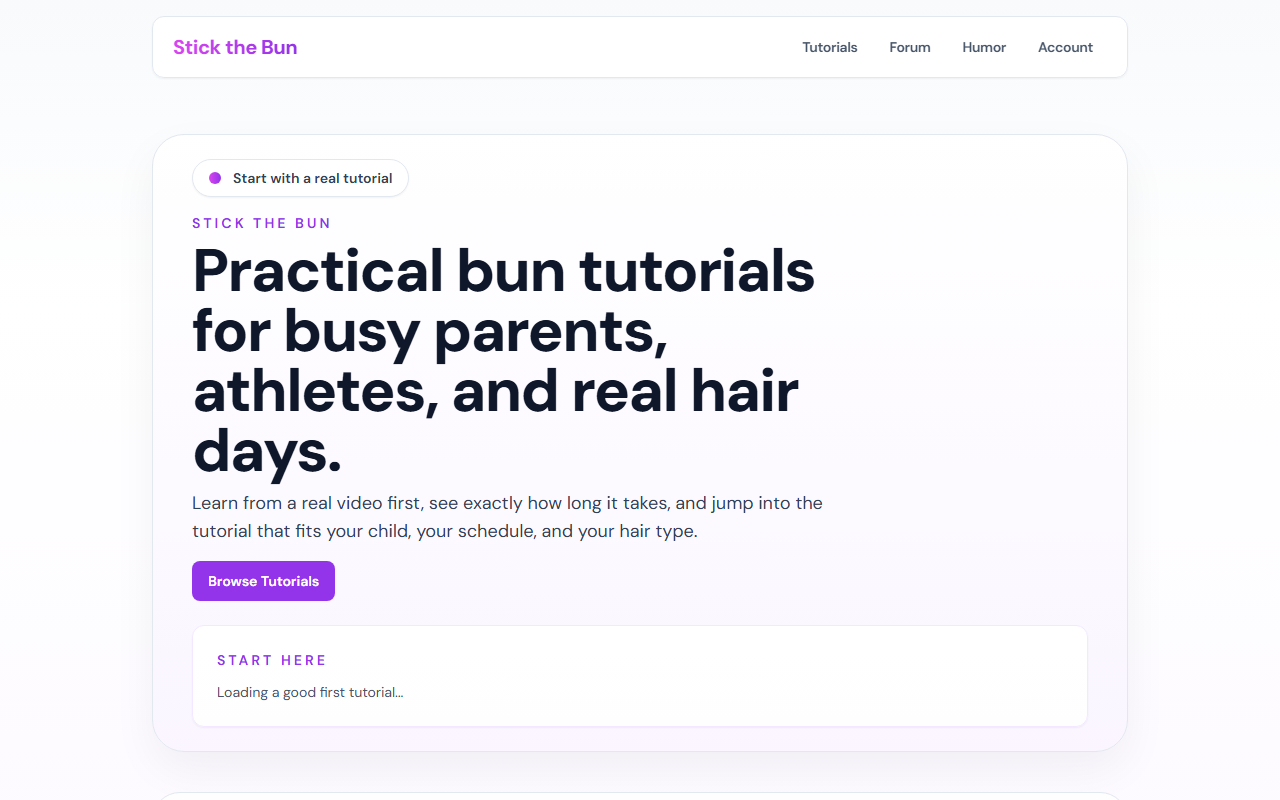 Stick the Bun — practical bun tutorials